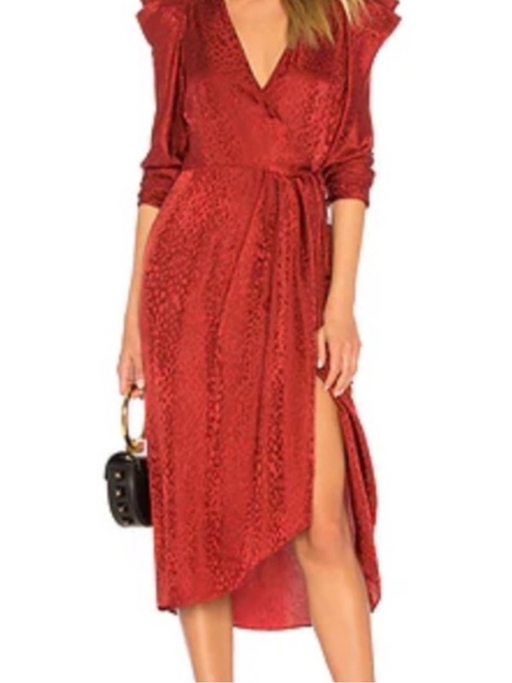 A.L.C. Carolina Leopard Silk Midi Dress with Side Slit